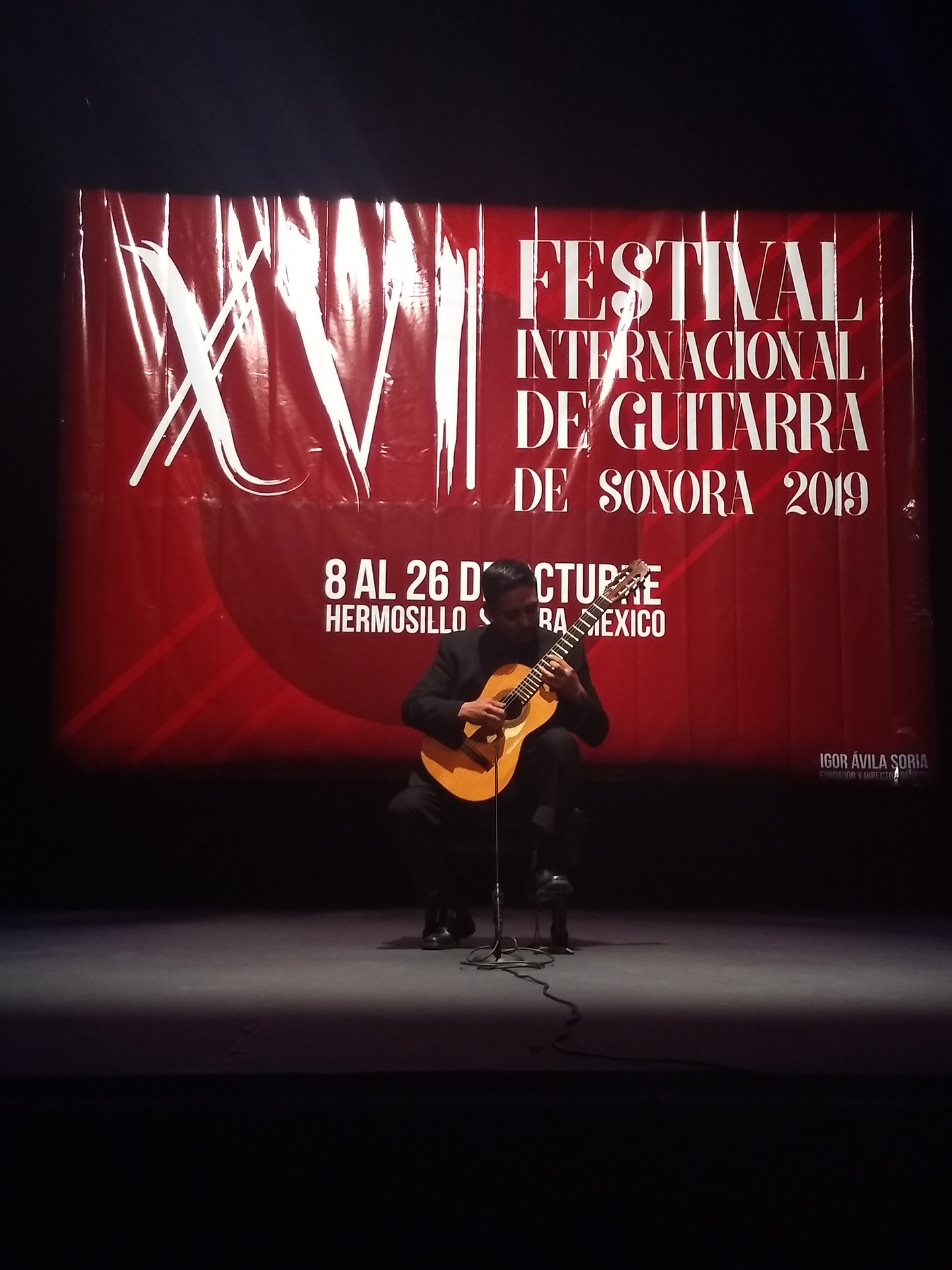 Interpretación de guitarra en el Festival Internacional de Guitarra de Sonora 2019